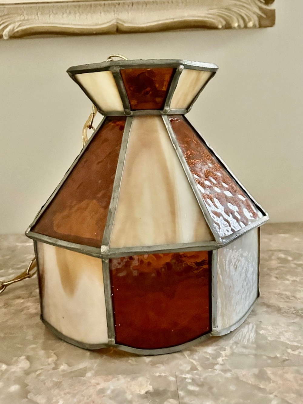 Vintage Stained Glass Light